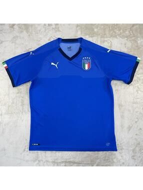 Puma ITALY 2018 2019 Blue Home Football Jersey Authentic Men's Size XL SLD
